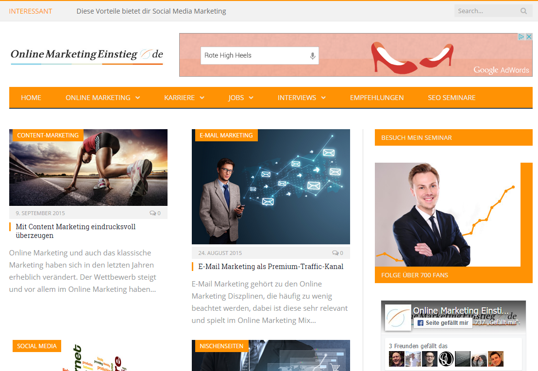 Online Marketing Einstieg