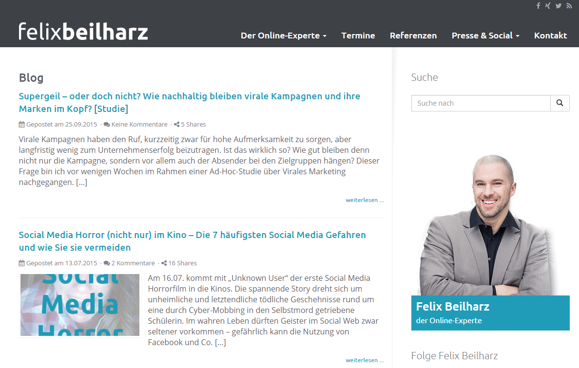 Social Media Blog von Felix Beilharz
