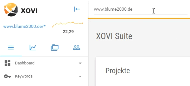 XOVI Suite Navigation einklappen