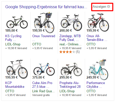 Google Shopping Box