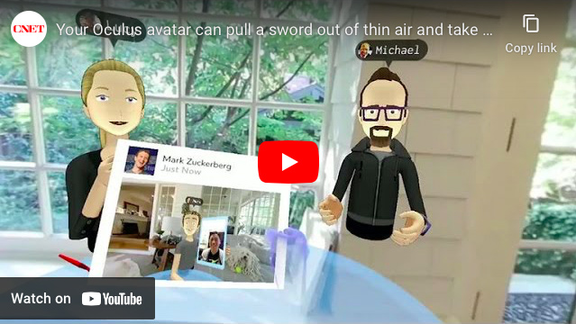 Your Oculus avatar can pull a sword out of thin air and take a VR selfie (CNET News)