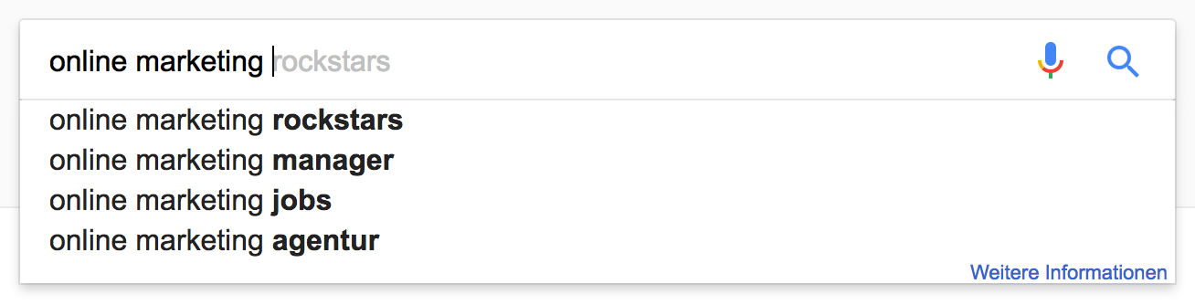 Google Suche Online Marketing