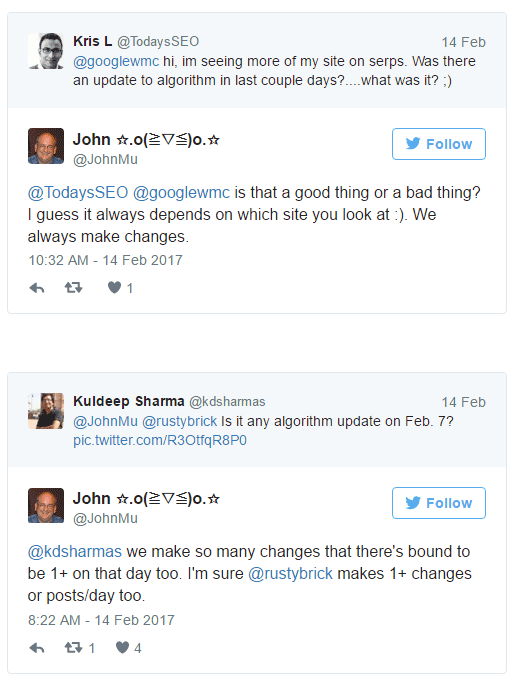 Google goes no comment on google search ranking update