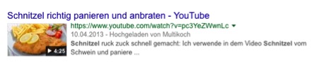 SERP Video Beispiel