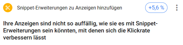 In Google Ads Snippet-Erweiterungen zu Anzeigen hinzufügen