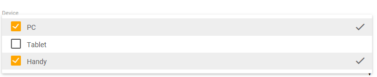 Auswahl der zu überwachenden Devices