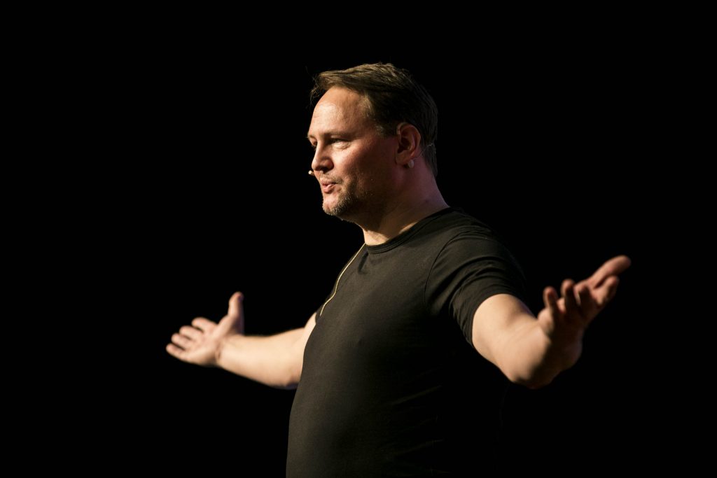 KArl Kratz auf der Bühne