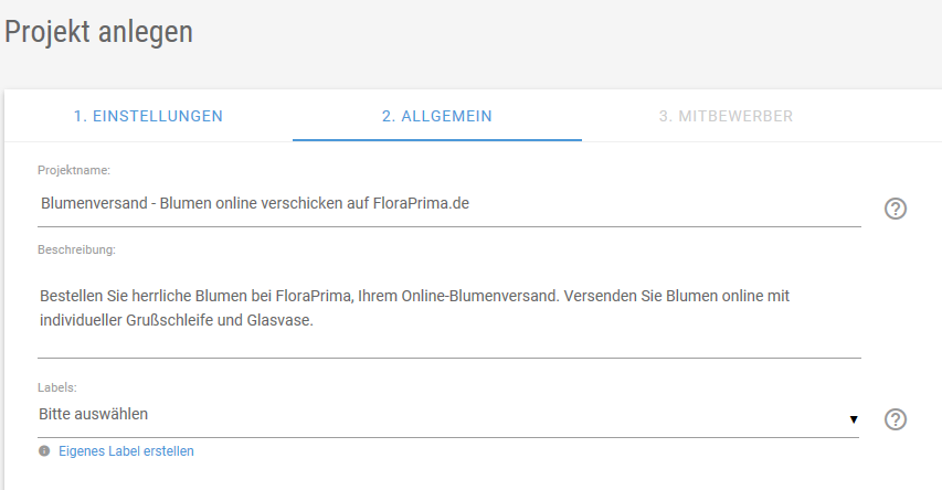 Allgemeine Einstellungen