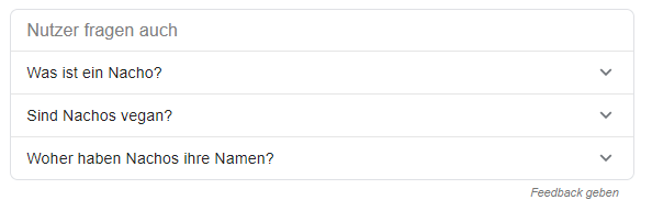 Screenshot SERPs Nutzer fragten auch
