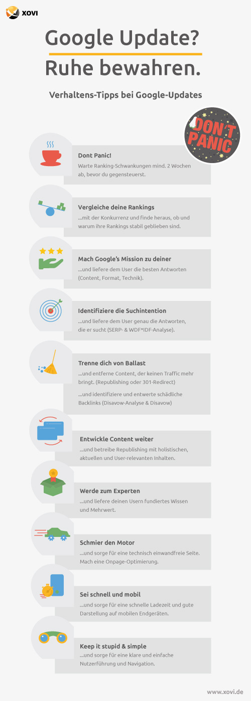 Verhaltens-Tipps bei Google-Updates